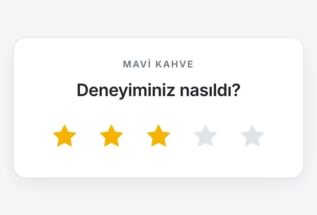 Puanlama ekranı: Deneyiminiz nasıldı?